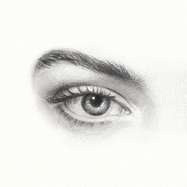 Ilustração realista de um olho humano